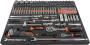 Ombra OMT131STE Набор головок торцевых 1/4" 5-13 мм, 1/2" DR 10-32 мм с аксессуарами и вставками-битами в EVA ложементе 560х375 мм, 131 предмет