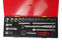 Набор головок торцевых 3/8" 6-ти гранных 6-22мм 23 предмета в кейсе JTC