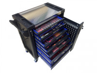 Инструментальная тележка с инструментом GW-8ST 248 BLUE SET (Great Wolf, 248поз), 8 ящиков, увеличенные колеса с тормозом, ЦЗ, усиленная Инструментальная тележка с инструментом GW-8ST 248 BLUE SET (Great Wolf, 248поз), 8 ящиков, увеличенные колеса с тормозом, ЦЗ, усиленная