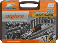 Ombra 911225 Набор головок торцевых с аксессуарами 1/2"DR, 8-32 мм, 25 предметов
