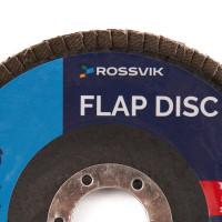 Круг шлифовальный лепестковый ROSSVIK 115*22мм 120 Grit. Тип29, Zr, 80м/с, 12250об/мин