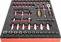 Ombra OMT50STE Набор головок торцевых 1/4" DR 4-14 мм, внешний TORX® Е4-Е8 с аксессуарами в EVA ложементе 280х375 мм, 50 предметов