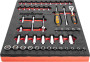 Ombra OMT50STE Набор головок торцевых 1/4" DR 4-14 мм, внешний TORX® Е4-Е8 с аксессуарами в EVA ложементе 280х375 мм, 50 предметов