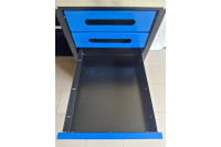 Верстак GWT-V1400B5 однотумбовый, 5 ящиков, с двумя экранами, синий 1400x700, Great Wolf Верстак GWT-V1400B5 однотумбовый, 5 ящиков, с двумя экранами, синий 1400x700, Great Wolf