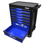 Инструментальная тележка GW-7ST Blue (Great Wolf ) 7 ящиков, увеличенные колеса с тормозом, ЦЗ