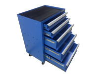 Инструментальная тележка GWT-K5B Great Wolf 5 ящиков, цз, колеса с тормозом, синяя Инструментальная тележка GWT-K5B Great Wolf 5 ящиков, цз, колеса с тормозом, синяя