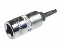 JTC-23510 - Бита-головка 1/4" TORX T10Hх37мм с отверстием JTC - 
Изготовлена из закаленной хром-ванадиевой стали.
Размер: 1/4"хТ10H.
Общая длина: 37 мм.
Длина насадки: 15 мм.