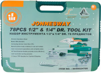 Jonnesway S04H52478S Набор инструмента универсальный 1/4", 1/2"DR, 78 предметов