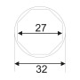 Головка для датчика КПП 1/2"х27мм 8-ми гранная JTC