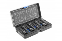 Торцевые головки, ударные TORX,  8 шт.: T30, T40, T45, T50, T55, T60, T70, T80, 1/2″, CrMo