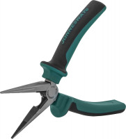 Jonnesway P1116 Длинногубцы прямые с двухкомпонентными рукоятками, 160 мм