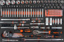Ombra OMT131STE Набор головок торцевых 1/4" 5-13 мм, 1/2" DR 10-32 мм с аксессуарами и вставками-битами в EVA ложементе 560х375 мм, 131 предмет