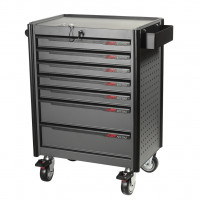 Тележка инструментальная 7 секций с полкой для тары (JTC-5637) JTC