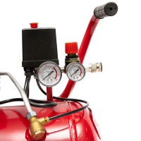 Компрессор ROSSVIK СБ4/С-24.J1048В, 260 л/мин, 8 бар, ресивер 24 л, 220 В/1,8 кВт, красный