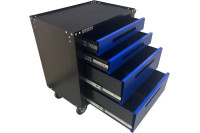 Инструментальная тележка GWT-B4 Great Wolf 4 ящика, колеса с тормозом, синяя Инструментальная тележка GWT-B4 Great Wolf 4 ящика, колеса с тормозом, синяя