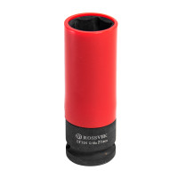 ST134 Набор головок ударных глубоких тонкостенных ROSSVIK 1/2", 17,19,21мм с цветной пластиковой вту