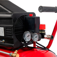 Компрессор ROSSVIK СБ4/С-24.J1047В, 200 л/мин, 8 бар, ресивер 24 л, 220 В/1,5 кВт, красный