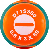 Jonnesway D71S360 Отвертка стержневая шлицевая ANTI-SLIP GRIP, SL3.0х60 мм