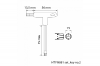 Набор ключей TORX  security тип «T» 10 шт