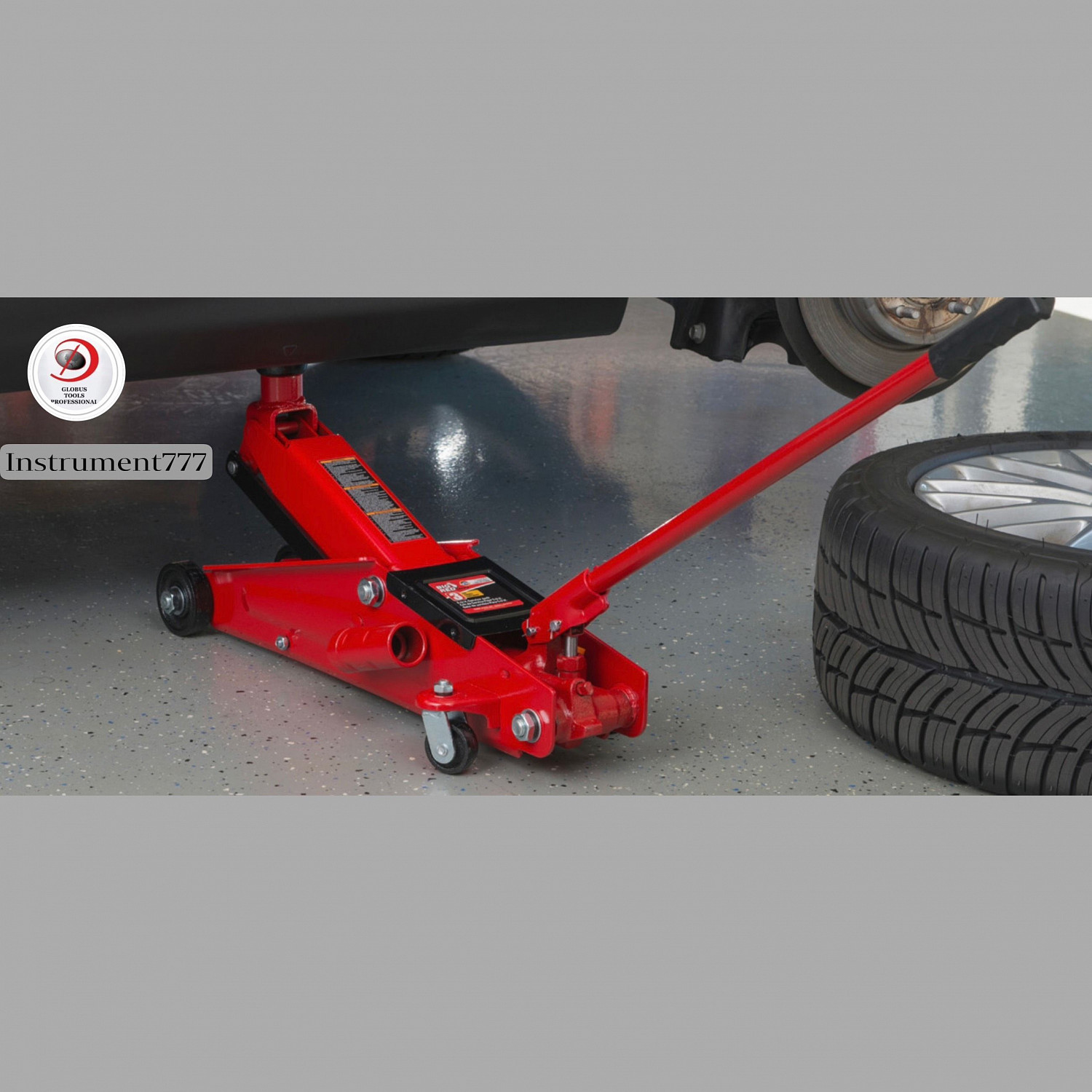 TA820014S Подкатной домкрат 2т, Н=135-300мм, с ручкой для переноски, в кейсе