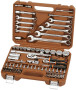 Ombra OMT82S12 Набор инструмента универсальный 1/4", 1/2"DR с головками торцевыми 12-гранными 1/2"DR, 82 предмета