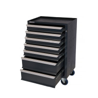 Тележка инструментальная Rossvik T07H-7016, 7 выдвижных ящиков, ц/замок, 670*450*1040hмм