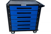 Инструментальная тележка GWT-B6 (6 ящиков, колеса с тормозом, синяя)