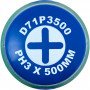 Jonnesway D71P3500 Отвертка стержневая крестовая ANTI-SLIP GRIP, PH3x500 мм