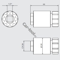 Приспособление для проворота коленвала RENAULT Приспособление для проворота коленвала RENAULT