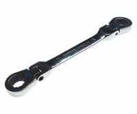 Ключ накидной 11х13мм трещоточный шарнирный L=169мм JTC