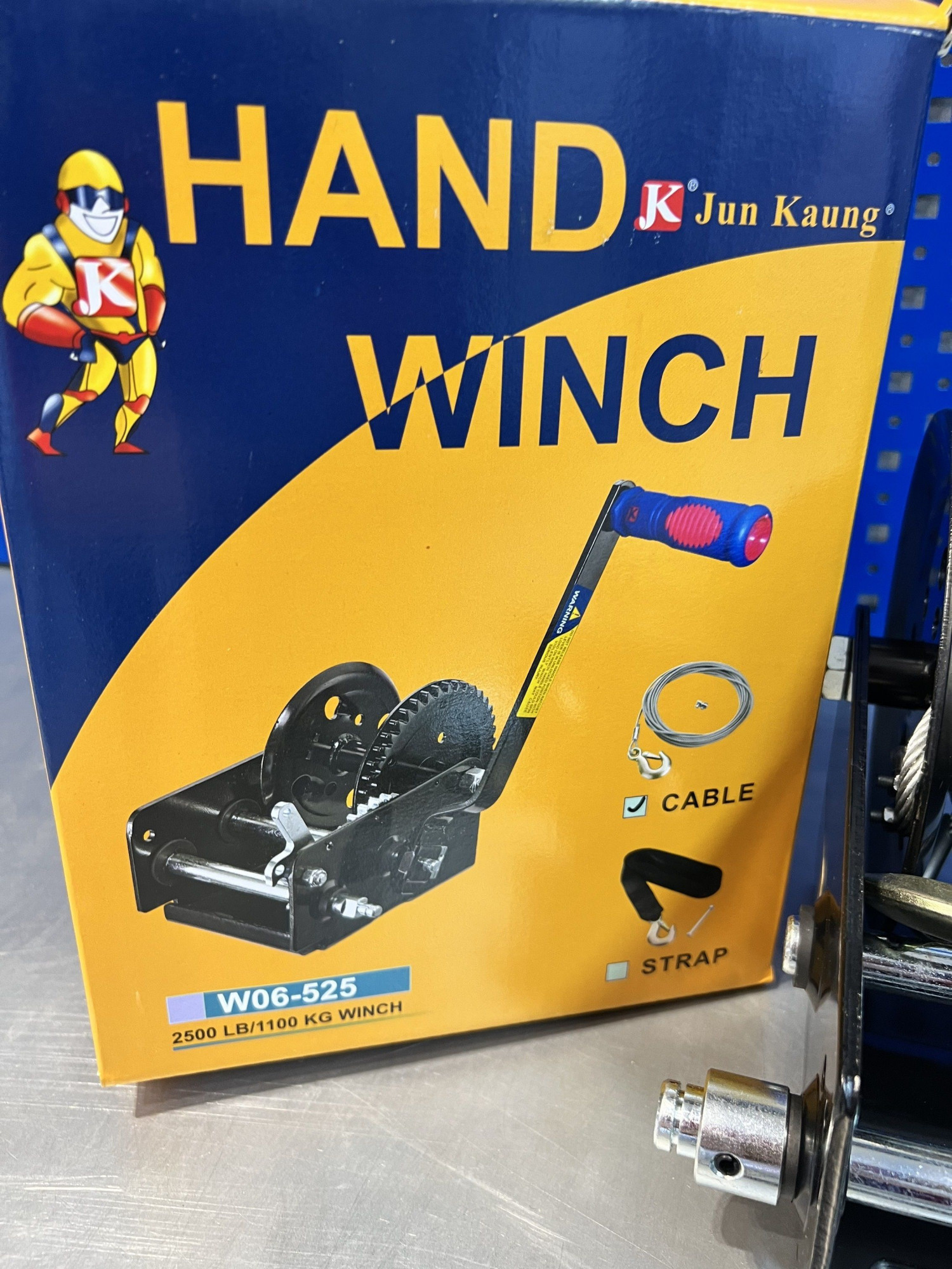 WC06-525-2 Лебёдка ручная стационарная (1100кг). тросс 5мм.x 10м.