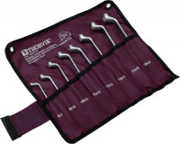 Thorvik W2S8TB Набор ключей гаечных накидных изогнутых серии ARC в сумке, 6-22 мм, 8 предметов