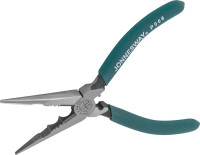 Jonnesway P066 Длинногубцы прямые, многофункциональные, с ПВХ рукоятками, 160 мм