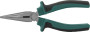 Jonnesway P1116 Длинногубцы прямые с двухкомпонентными рукоятками, 160 мм