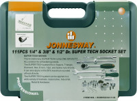 Jonnesway S68H5234111S Набор инструмента универсальный 1/4", 3/8", 1/2"DR Super Tech, 111 предметов