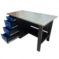 Верстак инструментальный GWT-V1400BL Great Wolf, 4 ящика, 1400x700