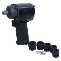 Гайковерт пневматический ударный 1/2", 610 Нм, с комплектом головок, 7 предметов KING TONY P44506MP Гайковерт пневматический ударный 1/2", 610 Нм, с комплектом головок, 7 предметов KING TONY P44506MP