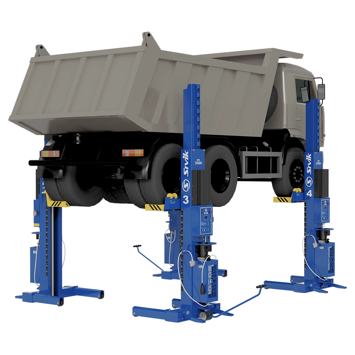 Электрогидравлический подкатной подъёмник ПГП-24000 Синий RAL5017