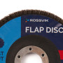 Круг шлифовальный лепестковый ROSSVIK 115*22мм 40 Grit. Тип29, 80м/с, 12250об/мин