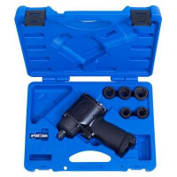 Гайковерт пневматический ударный 1/2", 610 Нм, с комплектом головок, 7 предметов KING TONY P44506MP Гайковерт пневматический ударный 1/2", 610 Нм, с комплектом головок, 7 предметов KING TONY P44506MP