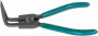 Jonnesway P9508D Щипцы загнутые 90° для стопорных колец удлиненные с ПВХ рукоятками, разжим, 215 мм, 10-32 мм