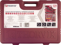 Thorvik UTS0128 Набор инструмента универсальный 1/4", 1/2"DR, 128 предметов Thorvik UTS0128 Набор инструмента универсальный 1/4", 1/2"DR, 128 предметов