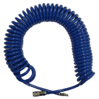 PUR-0806M Пневмошланг витой полиуретановый 8мм х 12мм х 15м с резьбовым штуцером и быстросъемом PUR-0806M Пневмошланг витой полиуретановый 8мм х 12мм х 15м с резьбовым штуцером и быстросъемом