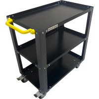 Инструментальная тележка GWT-G3 Great Wolf, 3 полки, колеса с тормозом, серая Инструментальная тележка GWT-G3 Great Wolf, 3 полки, колеса с тормозом, серая