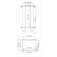 ATIS A465E Подъемник четырехстоечный, 6,5 т. с увеличенной длиной платформы для слесарных работ (Серый)
