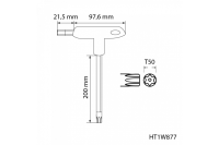 Ключ TORX security типа «Т», длинный TT50 Ключ TORX security типа «Т», длинный TT50