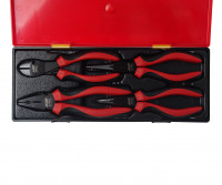 Набор инструментов губцевых 4 предмета (тонкогубцы, пассатижи, бокорезы) в кейсе JTC