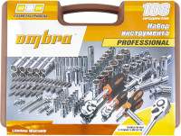 Ombra OMT108S Набор инструмента универсальный 1/4", 3/8", и 1/2"DR, 108 предметов