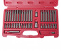 Набор бит 1/2" 3/8" HEX, TORX, SPLINE 6-ти гранных 2 держателя 42 предмета в кейсе JTC