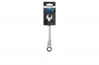 Ключ комбинированный шарнирный с трещоткой 17 мм, 72T, сталь CrV